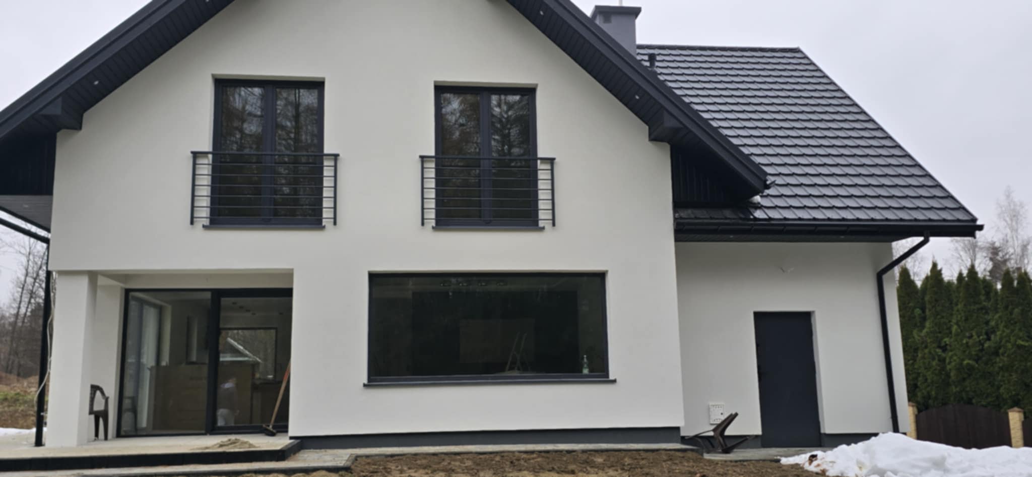 Balustrada balkonowa i tarasowa zewnętrzna, RAL 9005