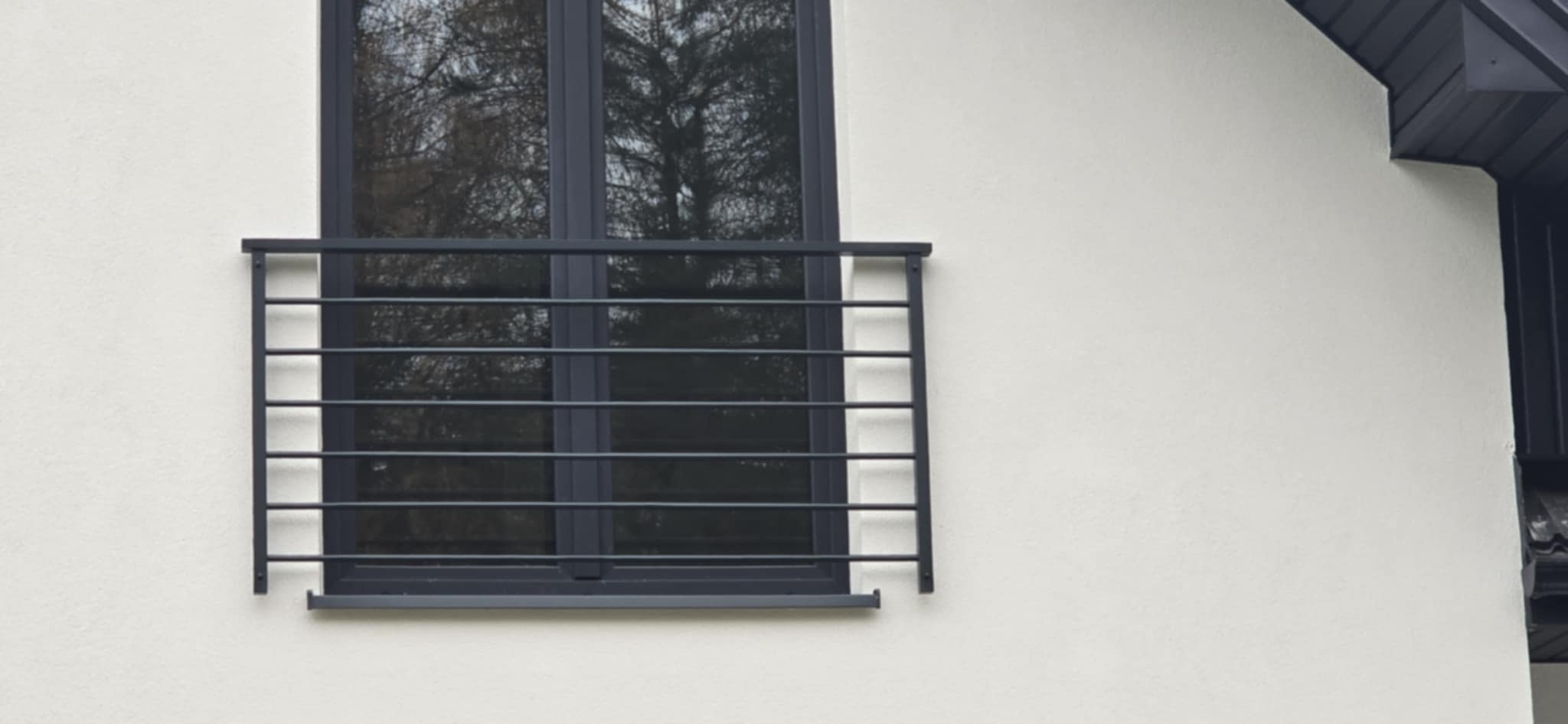 Balustrada francuska balkonowa piętro, czarna mat