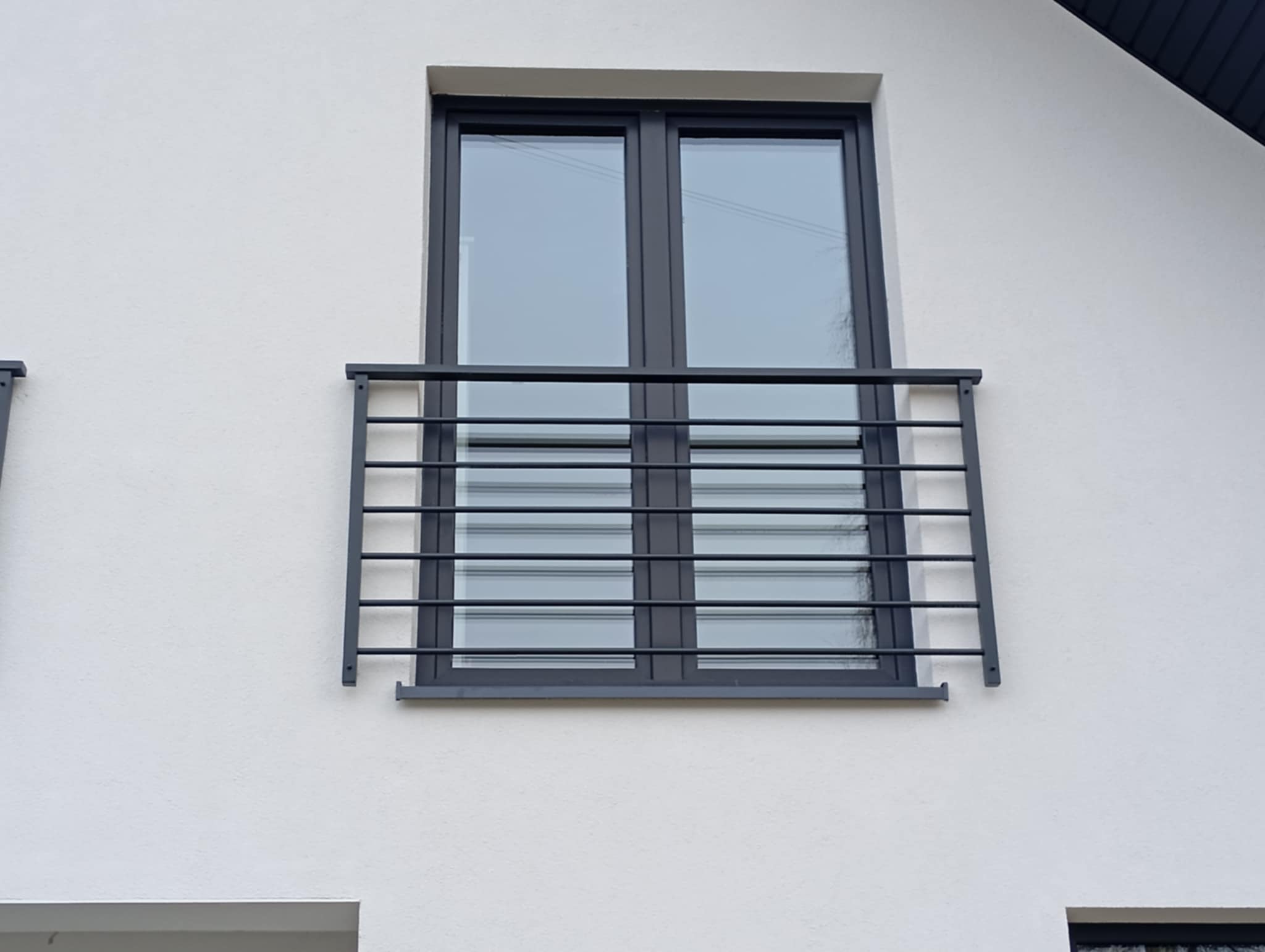 Balustrada francuska okienna tarasowa, czarna mat